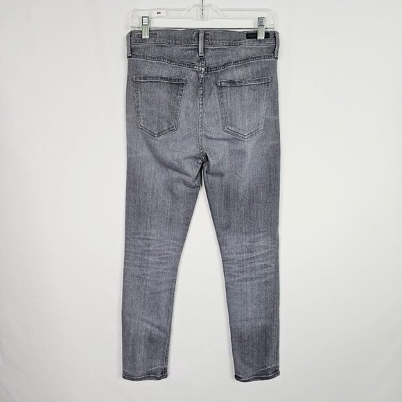 CITIZENS OF HUMANITY Rocket Crop Mid Rise Skinny Jeans GRAY BLACK size 28 Chic - Picture 9 of 10